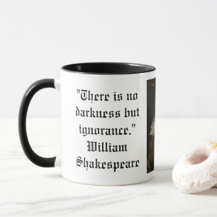 Caneca Revista de Câmara Shakespeare sobre Escuridão