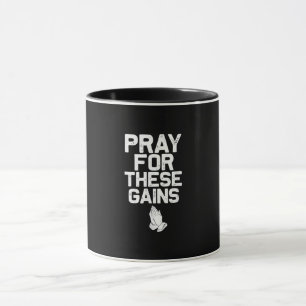 Caneca Rezar Por Estes Ganhos De Motivação De Gym Malha