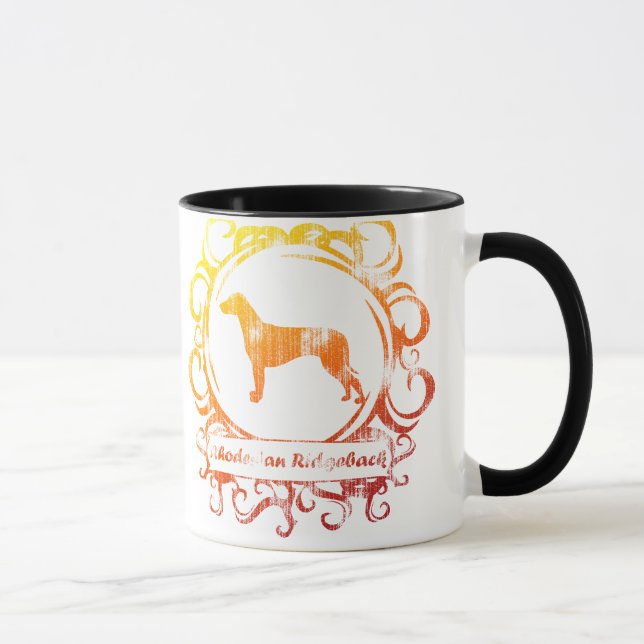 Caneca Rhodesian resistido elegante Ridgeback (Direita)