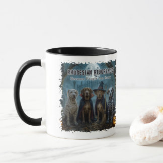 Caneca Rhodesian Ridgebacks Halloween - Fantasias Engraça