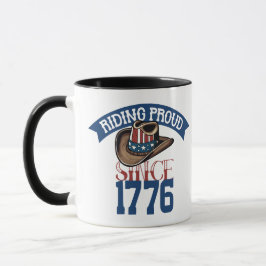 Caneca Ribeirando desde 1776 com Estrelas e Stripes