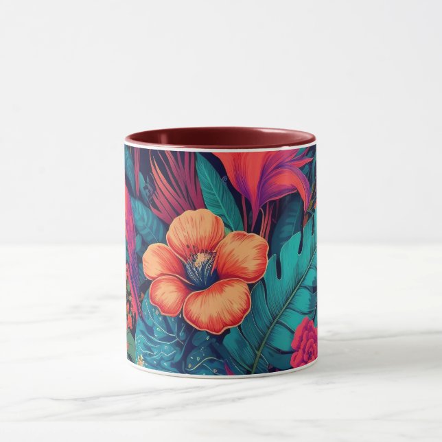 Caneca Rich Tropical Floral Patterno (Centro)