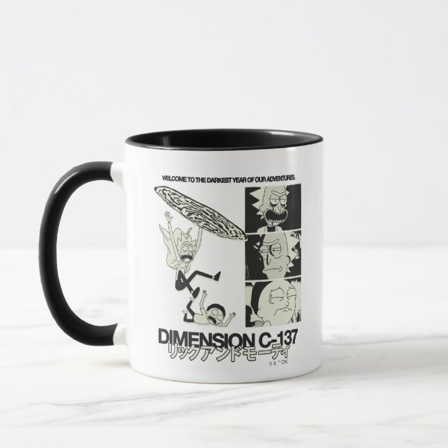 Caneca RICK AND MORTY™ | Dimensão C-137 (Esquerda)