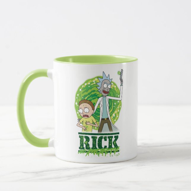 Caneca RICK E MORTY™ | Abertura Verde (Esquerda)