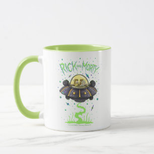 Caneca RICK E MORTY™  Gráfico de voo espacial ilustrad