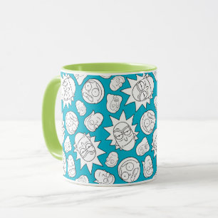 Caneca RICK E MORTY™ Padrão de Cabeça da Família Smith