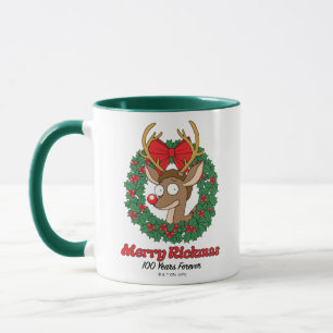 Caneca Rick e Morty   Reindeer Morty Feliz Rickmas