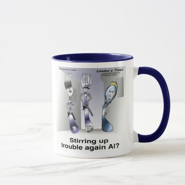 Caneca Rick London Piadas Talheres Polícia  (Direita)