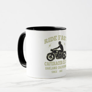 Caneca Ride Fast Cafe Racer Clube Personalizado