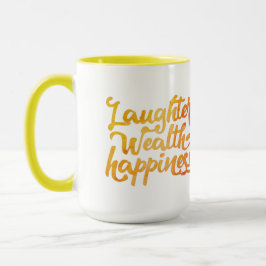 Caneca Rindo Riqueza Felicidade Mug
