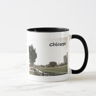 Caneca Ringer de 11 oz com Tons Sépia do Parque de