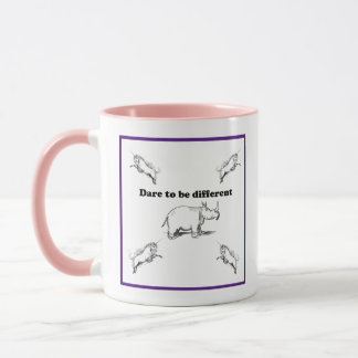 Caneca Rino entre Unicórnios ousa ser desenho diferente