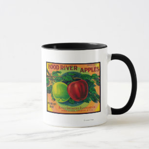 Caneca Rio de LabelHood da caixa de Hood River Apple, OU