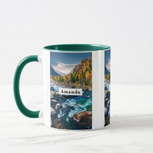 Caneca Rio e Montanhas Foto Cênica