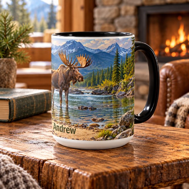 Caneca Río Personalizado Moose Mountain (Criador carregado)