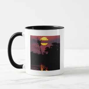 Caneca Rio Sabi ao pôr do sol, Parque Nacional Kruger