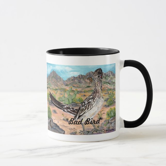 Caneca Roadrunner do "Mau Pássaro" e Mug do Novo México K (Direita)