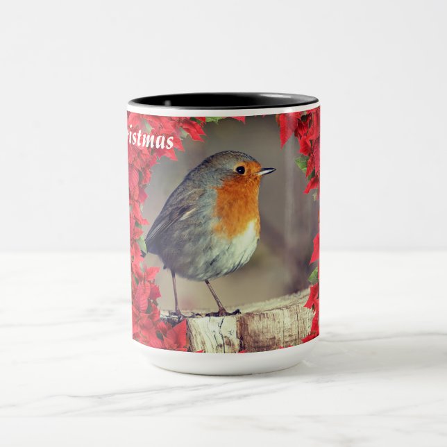 Caneca Robin Mug de Natal Merry Personalizado (Centro)