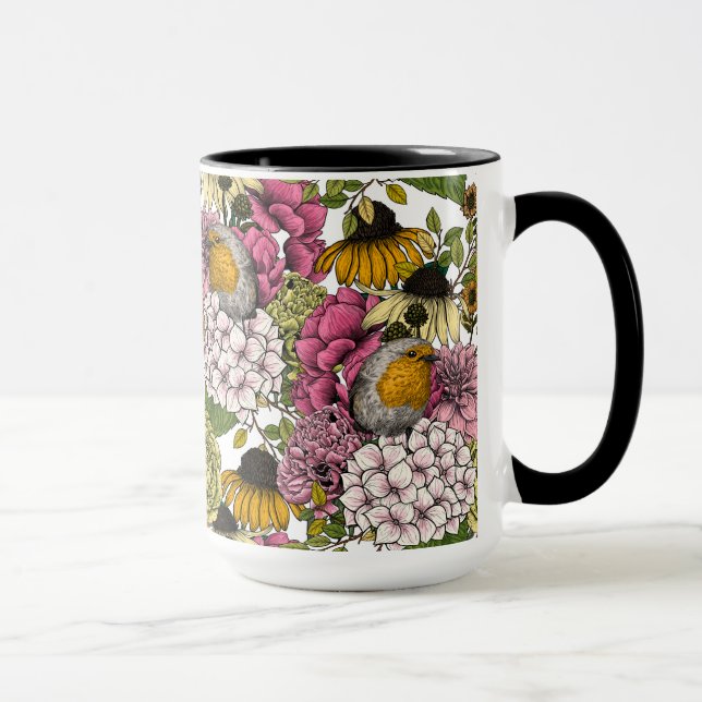 Caneca Robins no jardim (Direita)