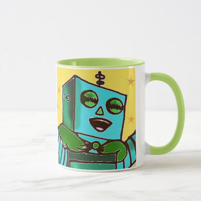 Caneca Robô triste/caneca de café feliz do robô (Direita)