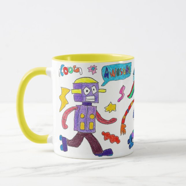 Caneca "Robôs de patinação" Mug (Esquerda)
