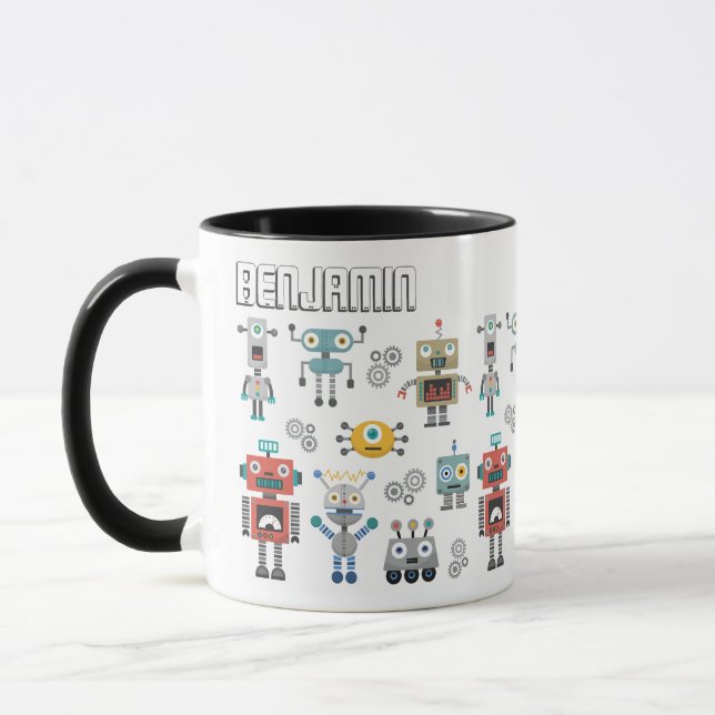 Caneca Robôs do brinquedo (Esquerda)