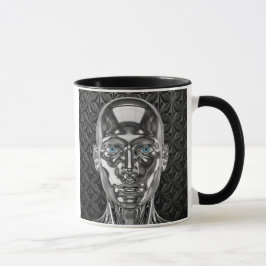 Caneca Robot chromé futuriste