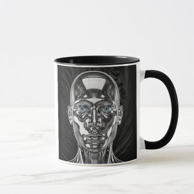 Caneca robot chrome futuriste (Direita)