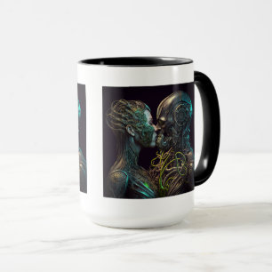 Caneca Robot Love Combo Mug, 15 oz