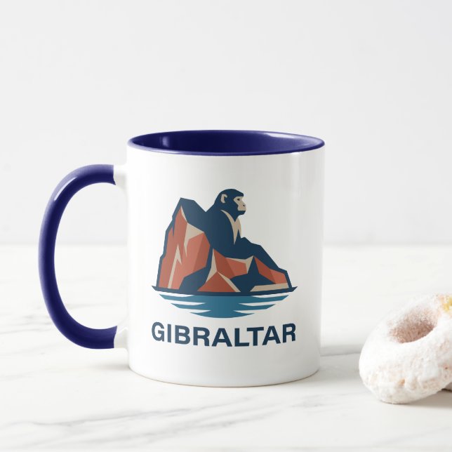 Caneca Rocha de Gibraltar (Com Donut)