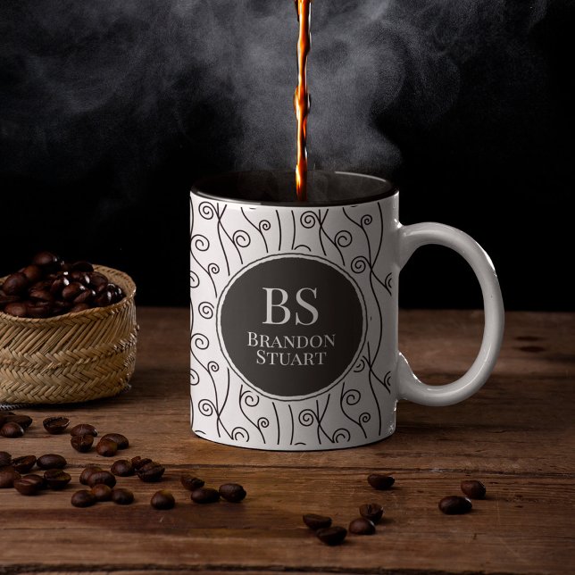 Caneca Rochas brancas e pretas (Criador carregado)