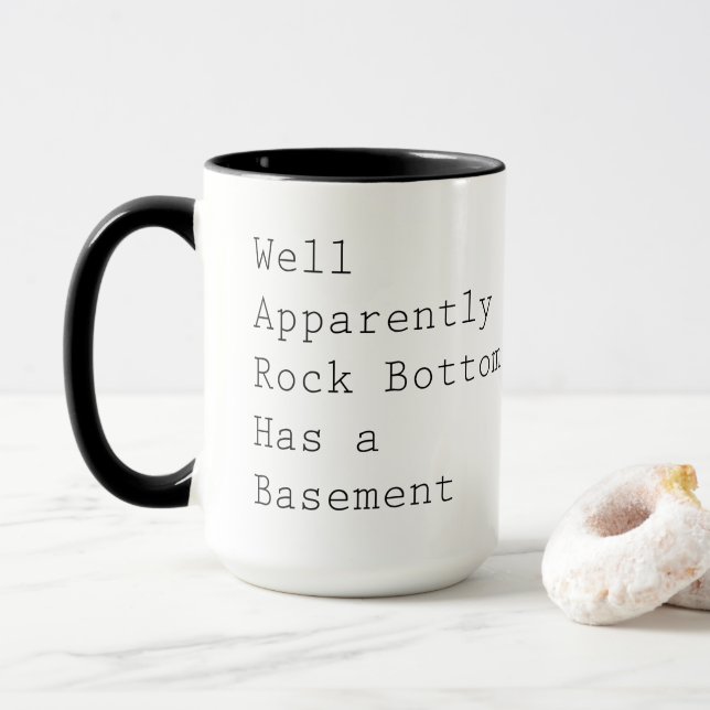 Caneca Rock Botton tem uma cave (Com Donut)