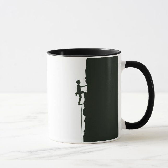 Caneca Rock Climbing Mountain Climber Silhouette (Direita)