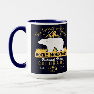 Caneca Rocky Mountain National Park Vintage Souvenirs