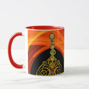 Caneca ROD ASCLEPIUS,7 CHAKRAS,YOGA HOLISTIC Orange