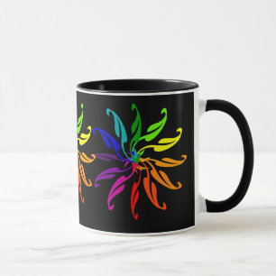 Caneca Rodas a cores (escuro)