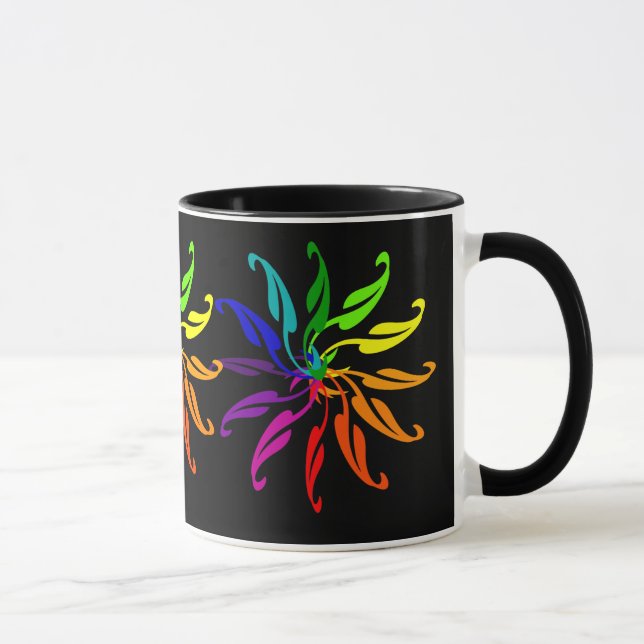 Caneca Rodas a cores (escuro) (Direita)