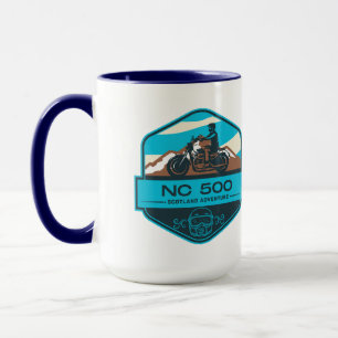 Caneca Rodovia de 500 motocicletas na Costa do Norte da E