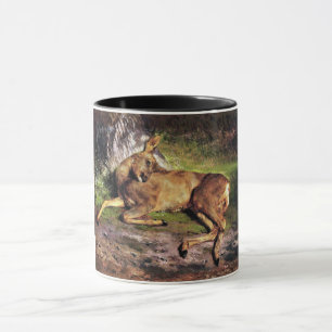 Caneca Roe Deer in the Forest (por Rosa Bonheur)