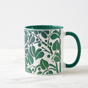 Caneca Rolagem Verde Rústica Deixa Mug De Café