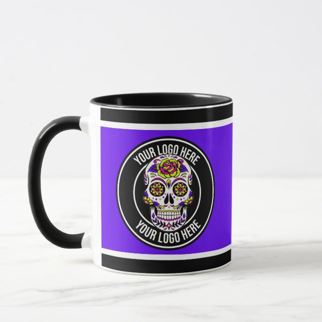 Caneca Roller Derby Logo Purple Black Team Name Uniform (Esquerda)