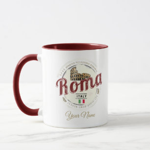 Caneca Roma Vintage coliseum Itália souvenir