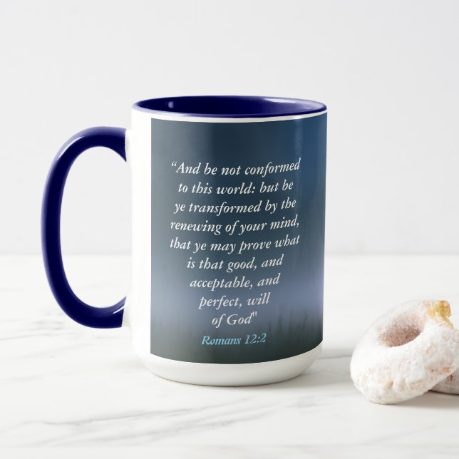 Caneca Romanos 12:2 (Com Donut)