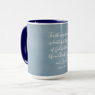 Caneca Romanos 6:23 Versículo da Bíblia Personalizável