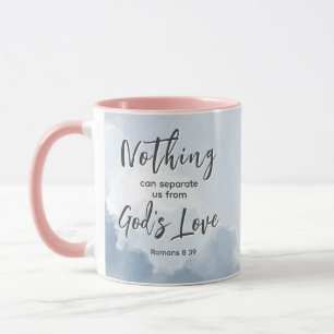 Caneca Romanos 8:38-39 Amor de Deus Bíblia Verso Cristão