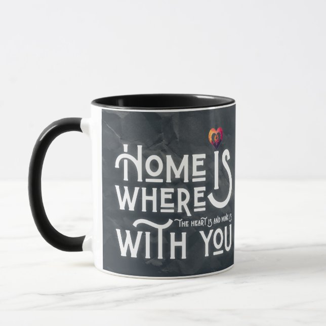 Caneca Romantic Soulmate Quote Heart Combo Mug (Esquerda)