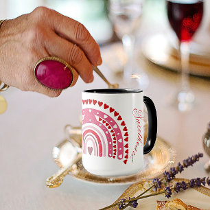 Caneca Romântica Dias de os namorados Arco-Íris Varrendo