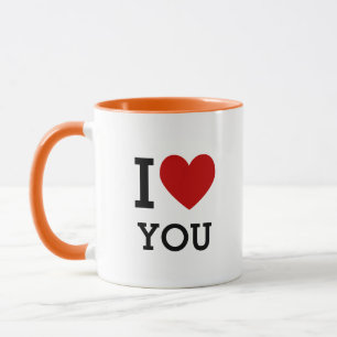 Caneca Romântica Fofo Eu Amo Você Presente