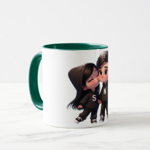 Caneca "Romântico S + N Monograma - Um Símbolo do Amor"