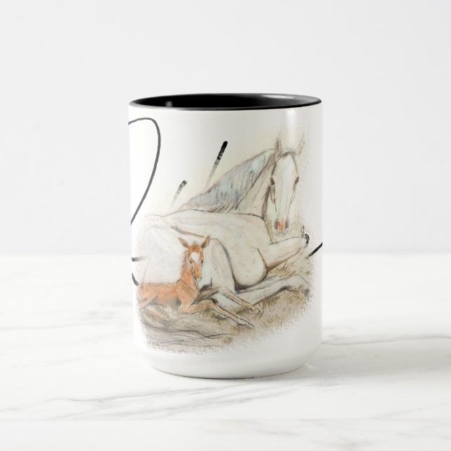 Caneca Ron Hevener "Contessa e potro" Assinatura (Centro)